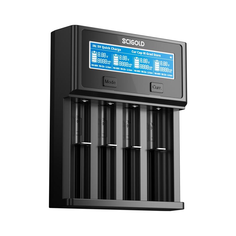 Scigold 18650/21700/Li-ion Battery Charger with LCD Display